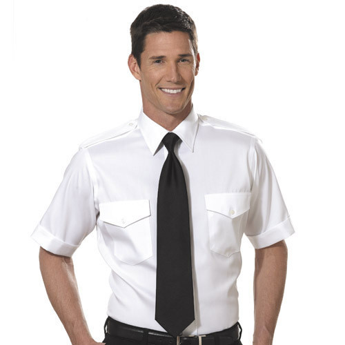 Van Heusen Short Sleeve Non-Iron 100% Cotton Aviator Shirt