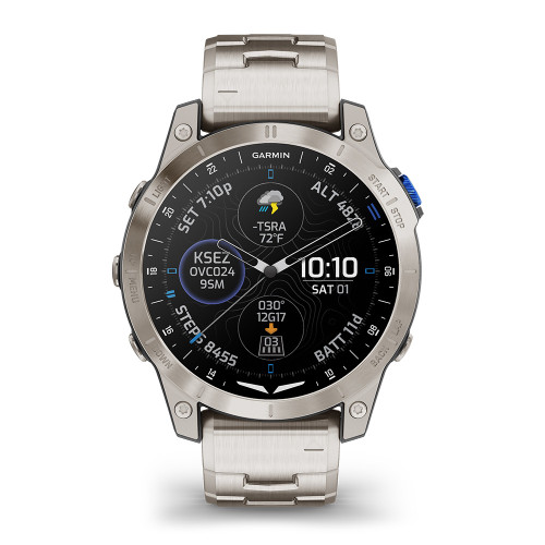 Garmin D2 Mach 1 GPS Aviator Smartwatch - Titanium
