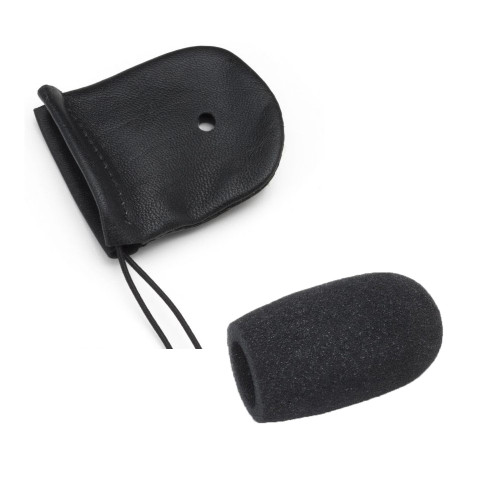 Leather Windscreen / Mic Muff for Dynamic Microphone