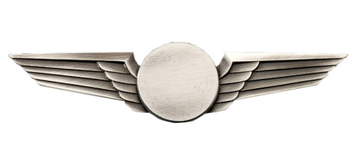 Pilot Wings - Double-Wing Modern Large - Silver Oxide