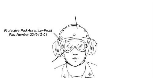 David Clark Flight Deck Helmet - Front Protective Pad Assembly