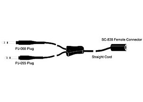 David Clark 18253G-10 Y Adapter
